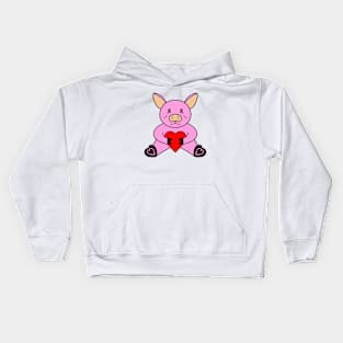 VALENTINE Day Pig - Funny Pig Art Kids Hoodie